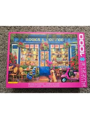 Eurographics 1000-Piece Puzzle - Books & Coffee Scene